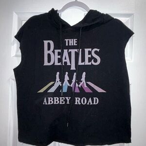 The Beatles Abbey Road Women’s Sleeveless Hooded Tee Medium‎